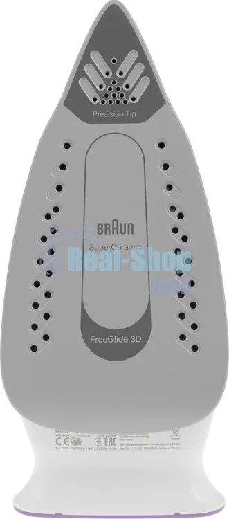Утюг Braun SI3042VI фиолетовый/белый, 2350 Вт, 45 г/мин, 160 г/мин, 270 мл