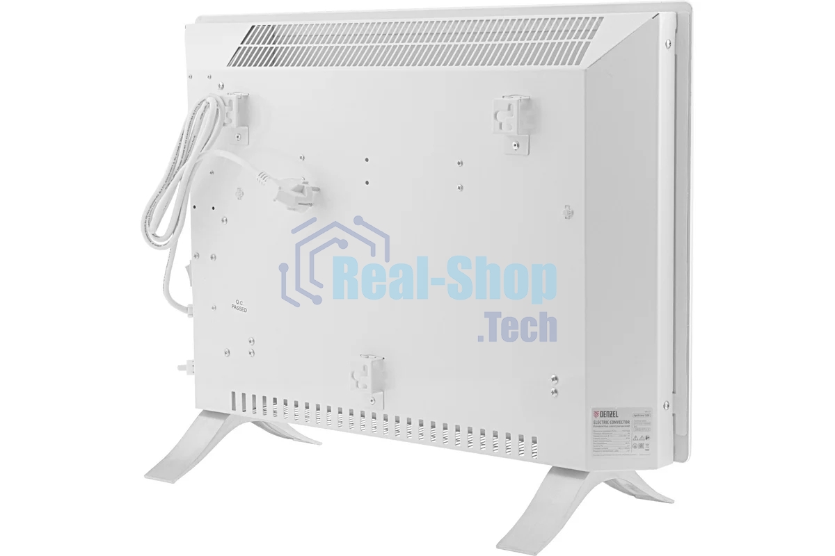 Конвектор Denzel OptiPrime-1500 белый, 1500 Вт, 20 м2, термостат, дисплей, WiFi