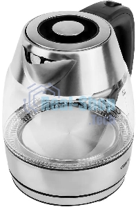 Чайник электрический Centek CT-0018, 1.2л, 1600Вт, стекло, серебристый