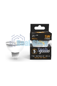 Лампа светодиодная Gauss Led MR16 GU10-dim 5Вт 3000К диммируемая