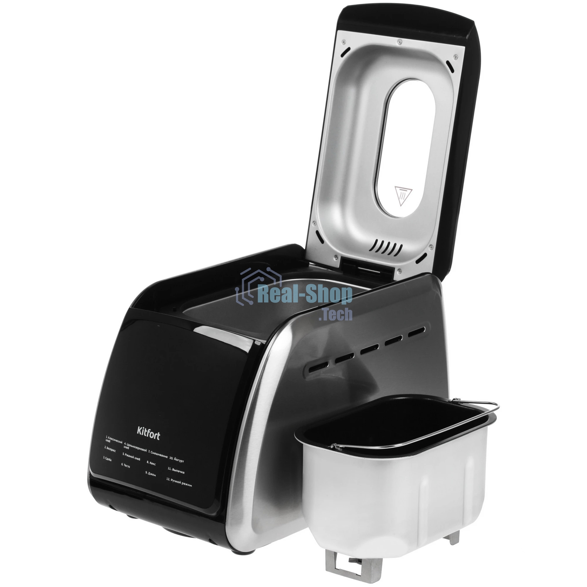 Хлебопечка Kitfort KT-305 черный/серебристый