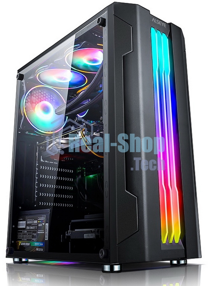 Компьютерный корпус ALSEYE Auro 3.0-B Mini-ITX/Micro ATX/ATX, USB 2.0*2+HD Audio+USB 3.0*1, 