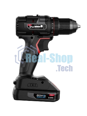 Дрель-шуруповерт Deli DE-DZ20-2D2, 20 В, 2 Ач, 70 Нм, бесщеточный