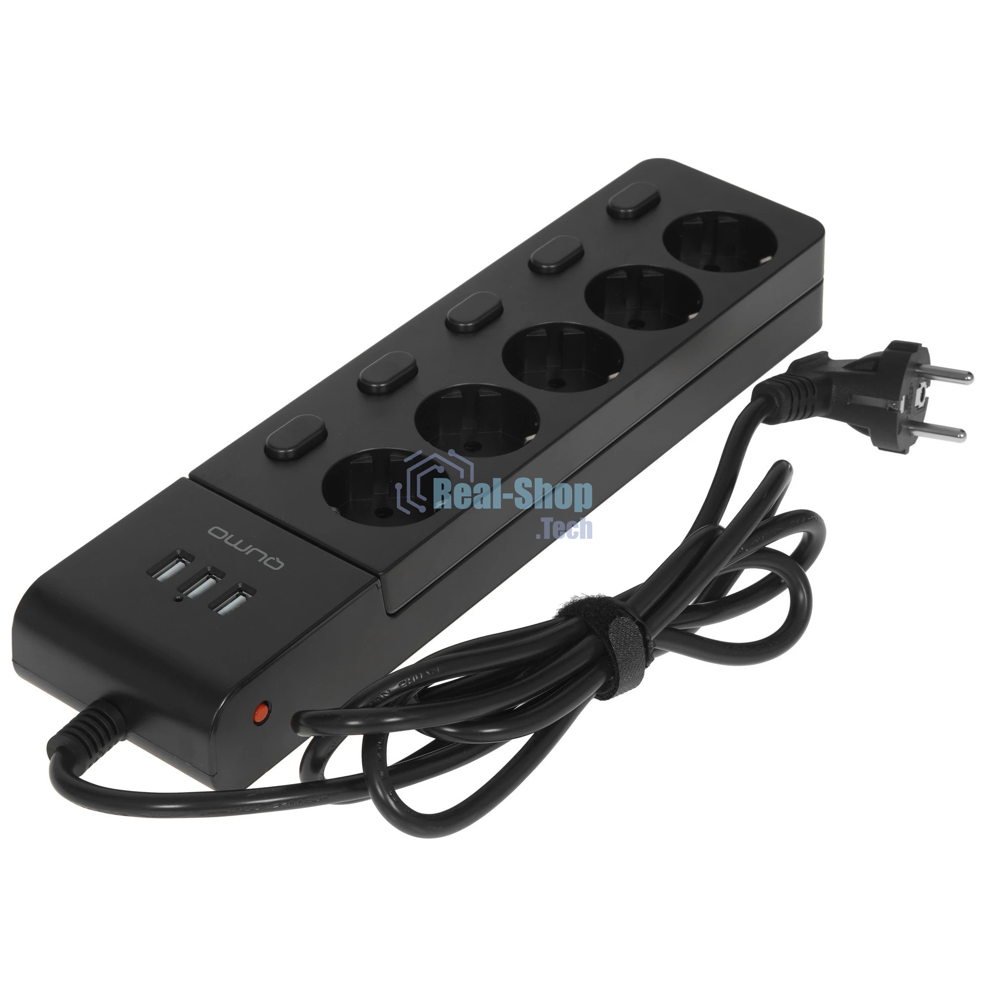 Сетевой фильтр QUMO Power Bar PRO 6SP4U (P-0006), черный