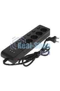 Сетевой фильтр QUMO Power Bar PRO 6SP4U (P-0006), черный