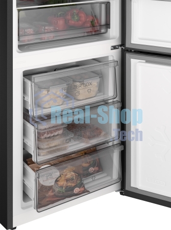 Холодильник Weissgauff WRK 185 Total NoFrost Inverter черный двухкамерный 205/86л морозилка снизу