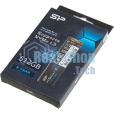 Накопитель SSD Silicon Power P34A60, 512Gb, M.2 2280, PCIe 3.0 x4, NVMe, R/W 2200/1600