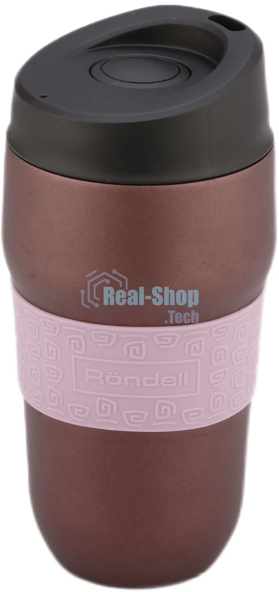 Термокружка для напитков Rondell Tierno RDS-1958 0.32 л. фиолетовый/черный, картонная коробка