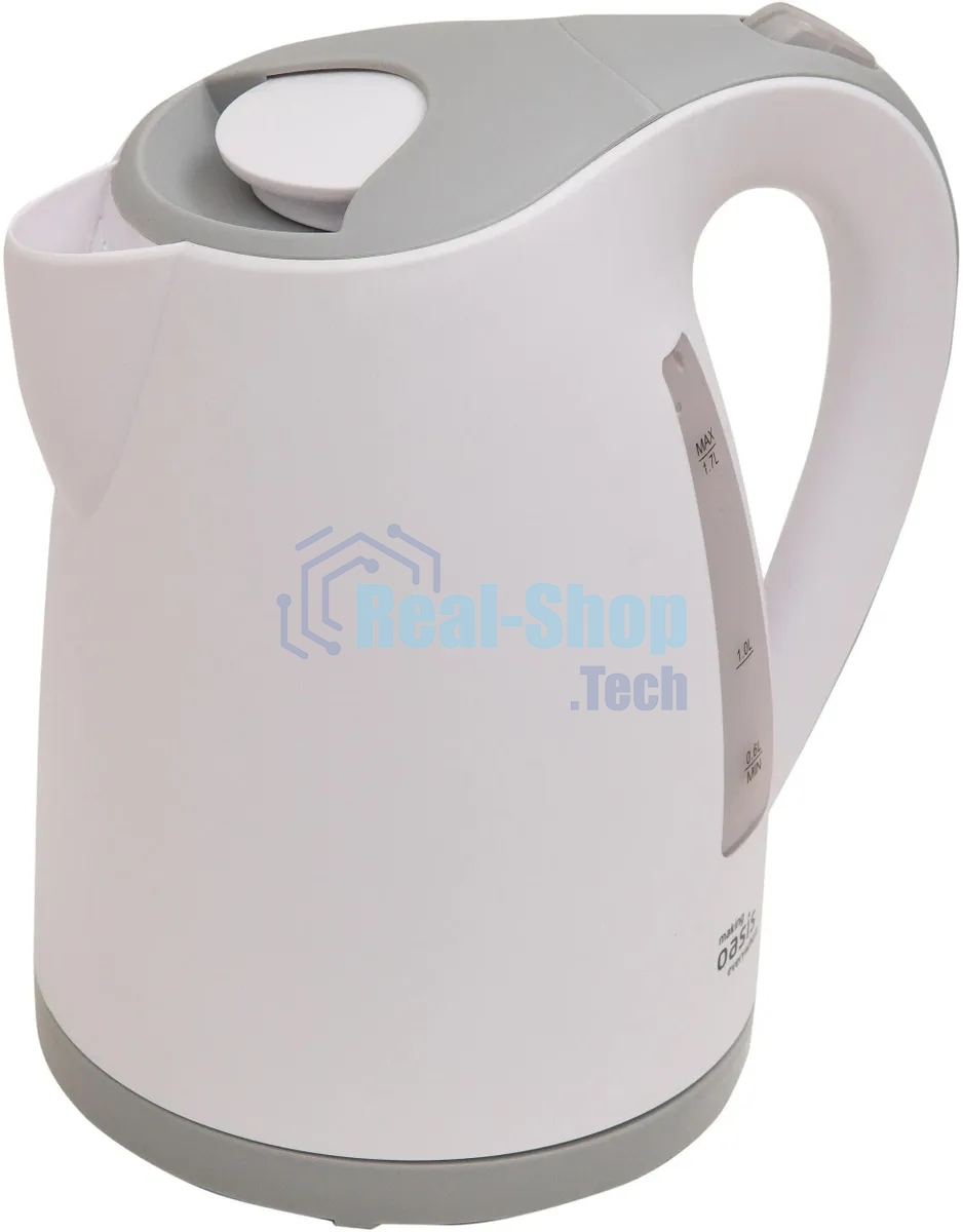 Чайник электрический OASIS K-3PWG белый+серый, 1,7л