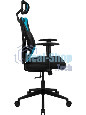 Кресло Aerocool GUARDIAN Ice Blue голубой, сетка, 150 кг, подголовник, регулируемые подлокотники, механизм качания, поясничная подушка