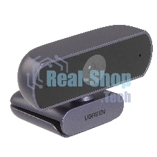 Веб-камера UGREEN CM831 3840x2160, 30 кадр/с, USB Type-C, микрофон (2 шт, шумоподавление), автофокус, шторка приватности, серый