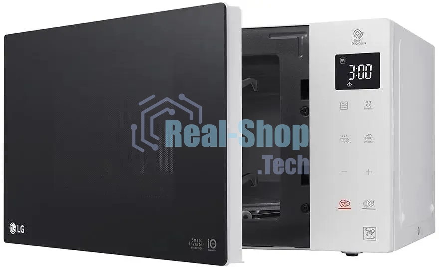 Микроволновая печь LG MW25R35GISW белый/черный, 25 л, 1000 Вт, переключатели - сенсор