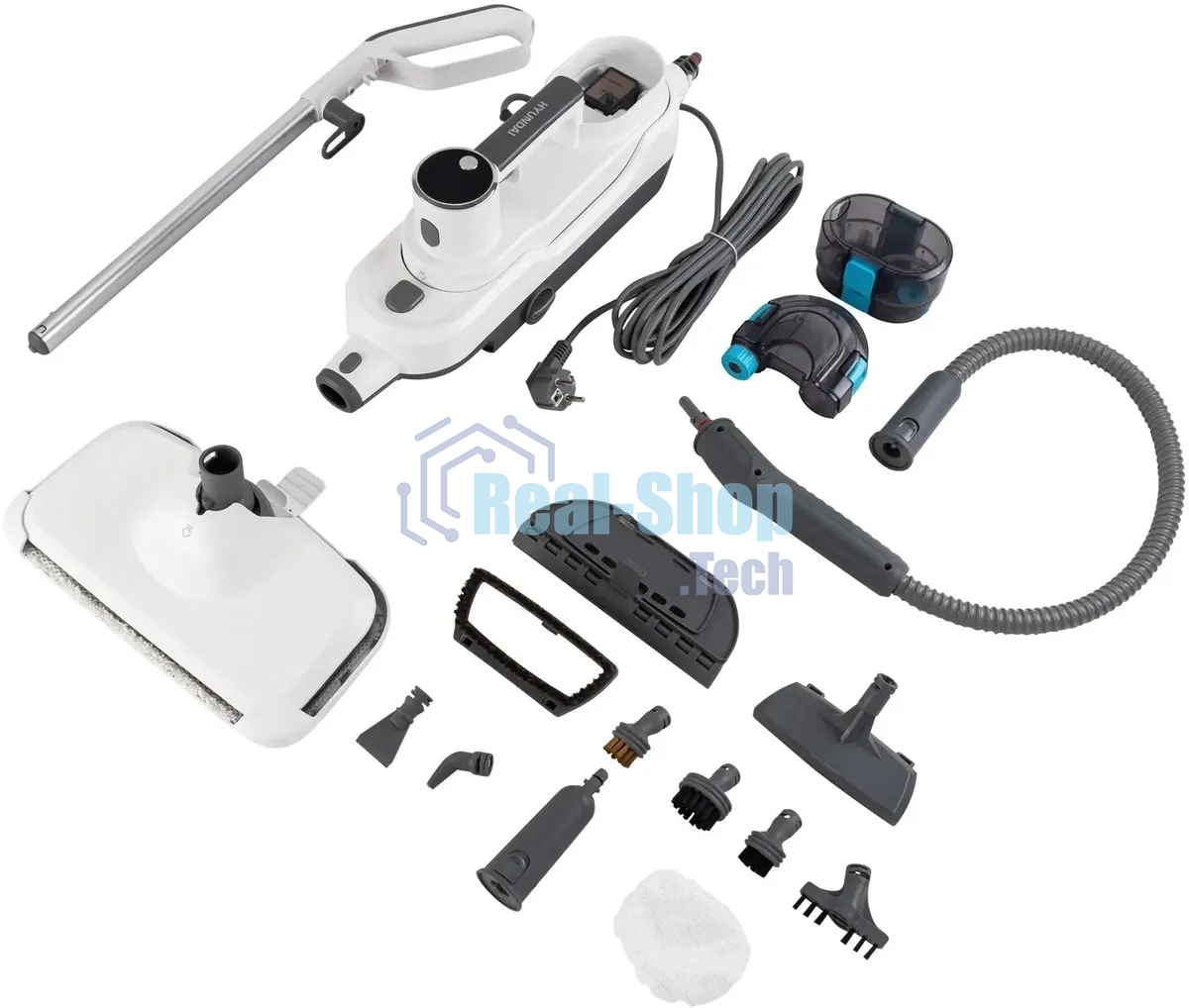 Швабра паровая Hyundai HYV-SM710 1500Вт белый/серый