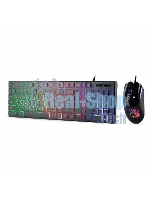 Комплект клавиатура+мышь Smartbuy Rush B18 проводной, USB, 7200 DPI, чёрный