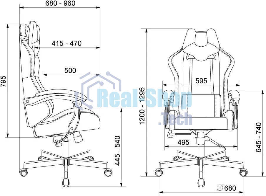 Кресло A4Tech Bloody GC-560 черный, ткань, 150 кг, подголовник, регулируемые подлокотники, механизм качания