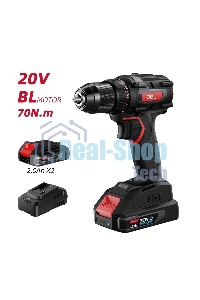 Дрель-шуруповерт аккумуляторная Deli DE-DZ20-2D2, 20В, 2 АКБ, Сумка