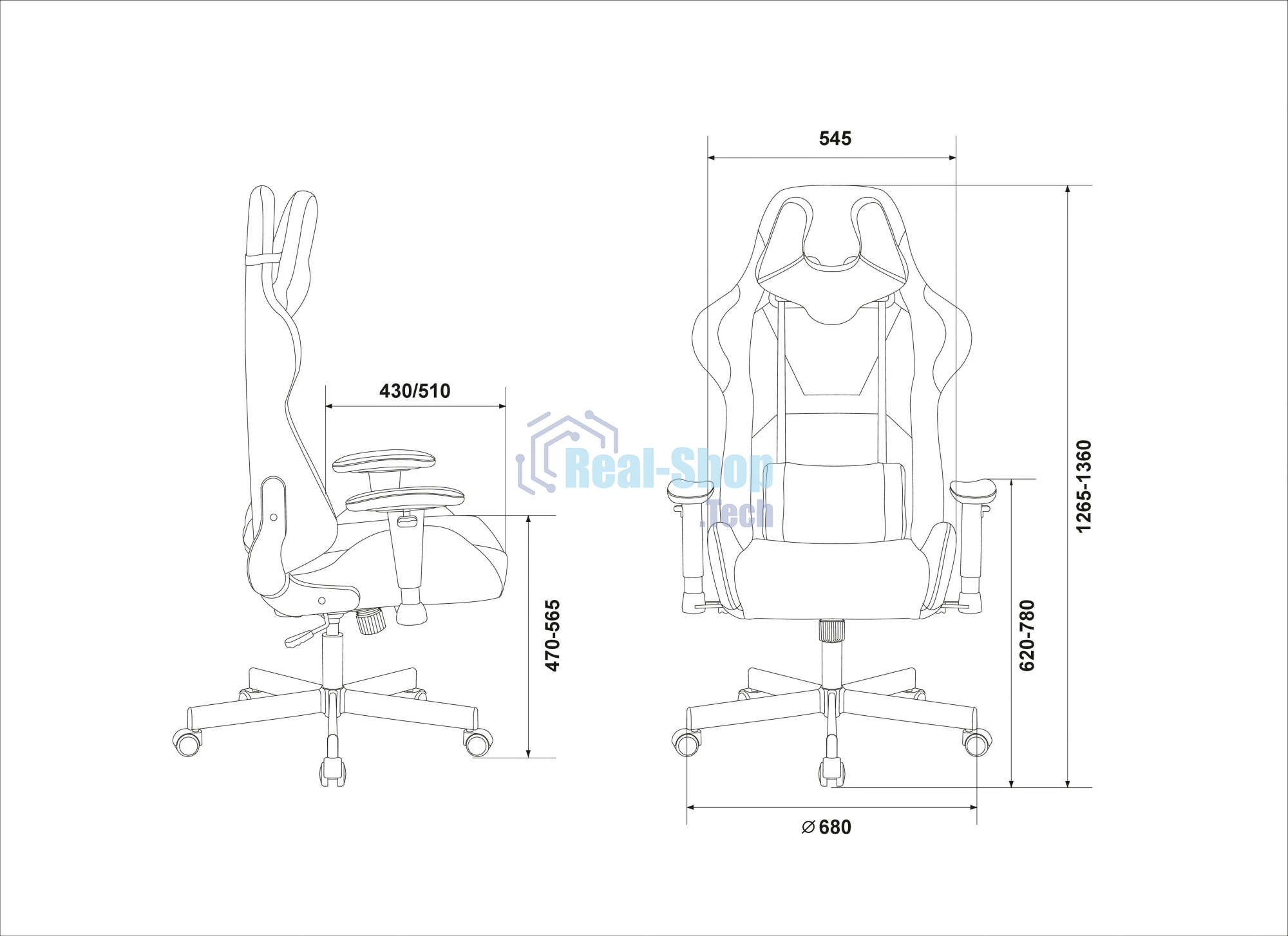 Кресло игровое Бюрократ VIKING KNIGHT LT27 FABRIC синий крестовина металл/пластик