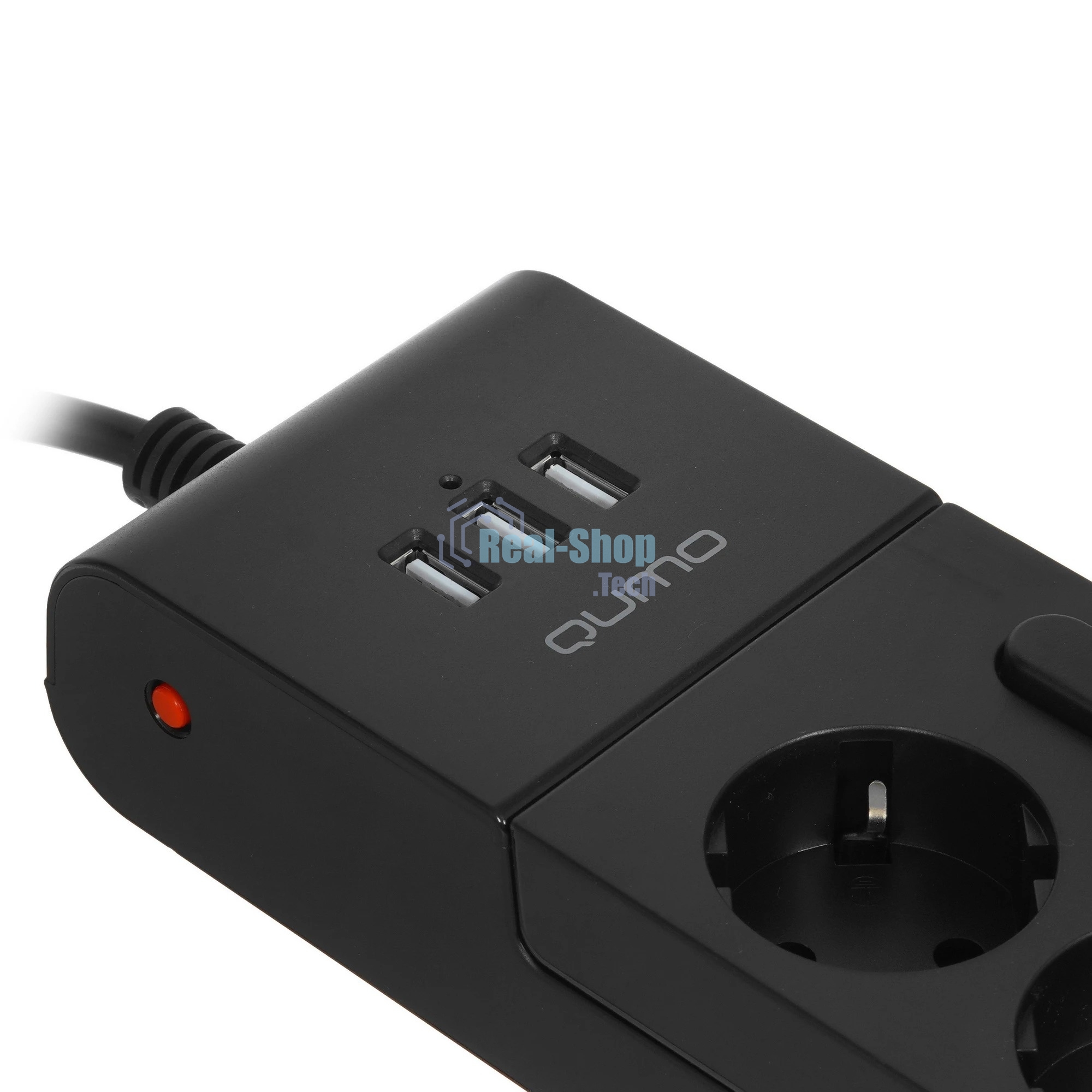 Сетевой фильтр QUMO Power Bar PRO 6SP4U (P-0006), черный