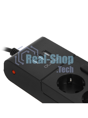 Сетевой фильтр QUMO Power Bar PRO 6SP4U (P-0006), черный