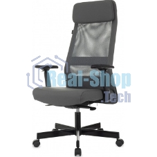 Кресло руководителя Бюрократ T-995 серый TW-04 Neo Grey, сетка/ткань, крестов. металл черный