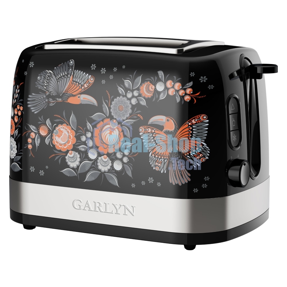 Тостер GARLYN Flower Grace TR-500 - черный