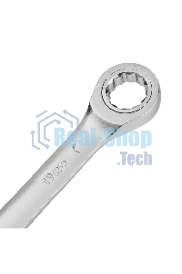 Ключ комбинированный трещоточный Denzel 14713 19 мм, CrV, матовый хром