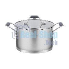 Кастрюля Maunfeld Madison MF30MS01CR из нержавеющей стали со стеклянной крышкой, 18см, 2,6л.