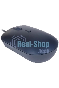 Мышь проводная Lenovo 540 синий, 2400 dpi, USB-C, кнопки - 4