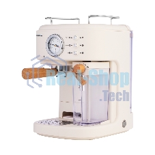 Кофеварка рожковая Maunfeld MF-737BG PRO бежевый, исп. кофе - молотый, 1.5 л, 1250 Вт, 15 бар