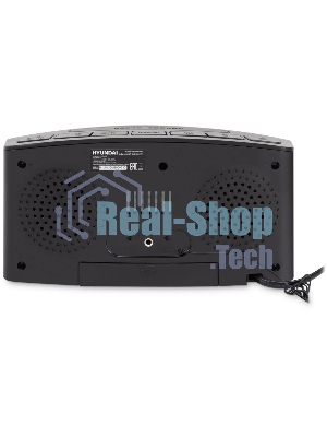 Радиобудильник Hyundai H-RCL238 черный LCD подсв:зеленая часы:цифровые FM