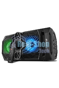 Мобильные колонки SVEN PS-655 2.0 черные (2x25W, mini Jack, USB Type-C, USB flash, Bluetooth, FM, micro SD, ПДУ, LED экран, 4400 мA, RGB подсветка)