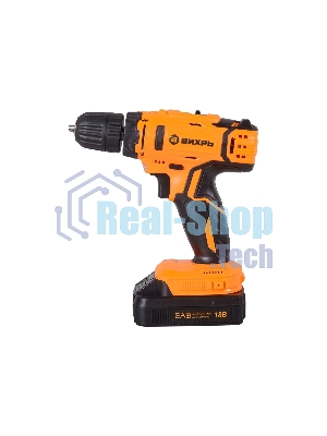 Дрель-шуруповерт Вихрь ДА-18Л-2, 18 В, 2 Ач, 45 Нм, щеточный