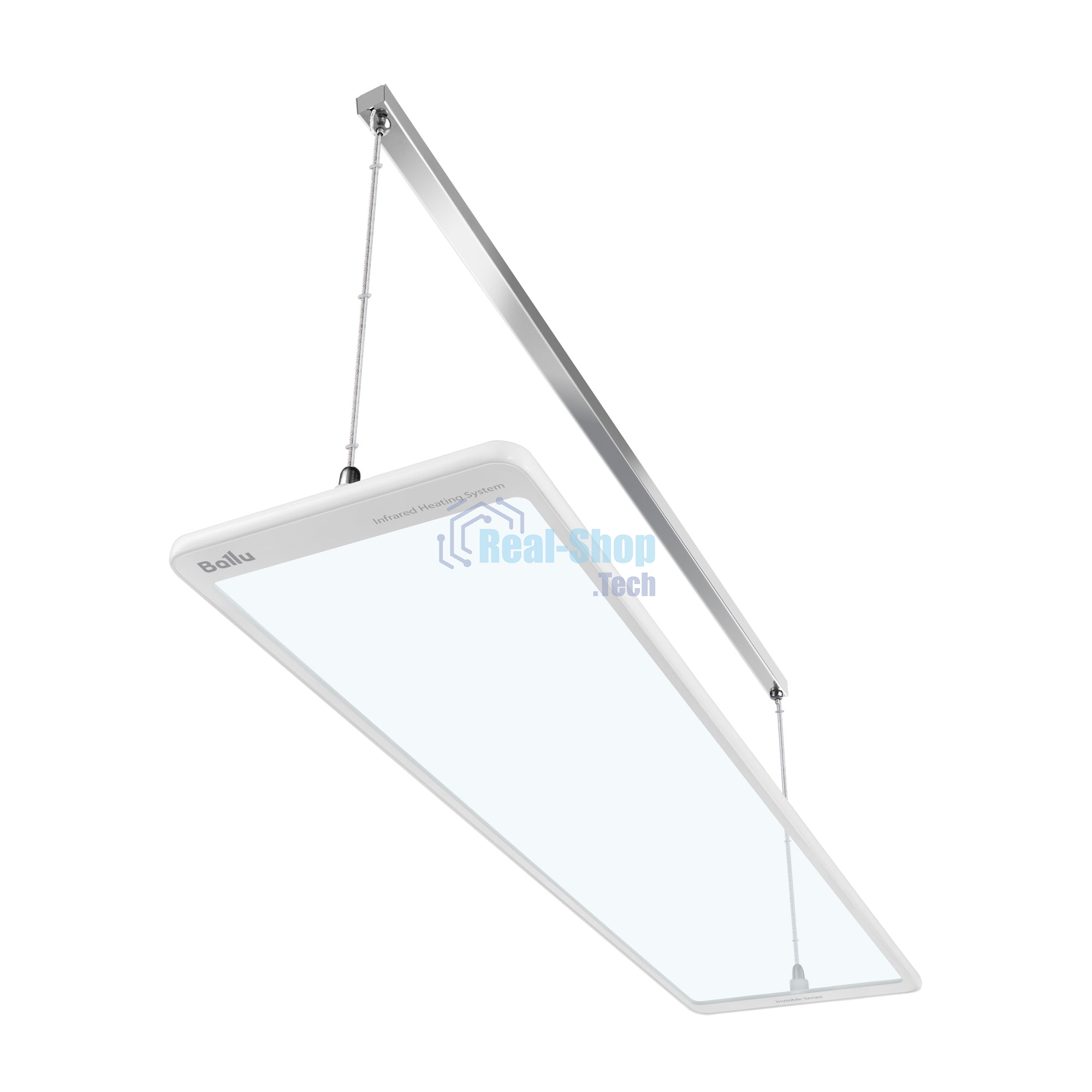 Комплект обогреватель инфракрасный Ballu BIH-GTW-1.0 + BMT-1 белый, 1000 Вт, 20 м2, термостат