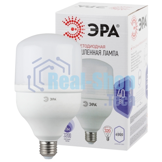 Лампа светодиодная ЭРА Б0027006 STD LED POWER T120-40W-6500-E27 высокомощная