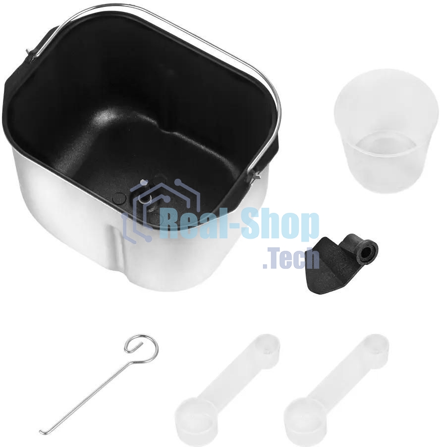 Хлебопечка Kitfort КТ-315 530Вт серебристый/черный