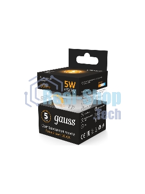 Лампа светодиодная Gauss Led MR16 GU10-dim 5Вт 3000К диммируемая