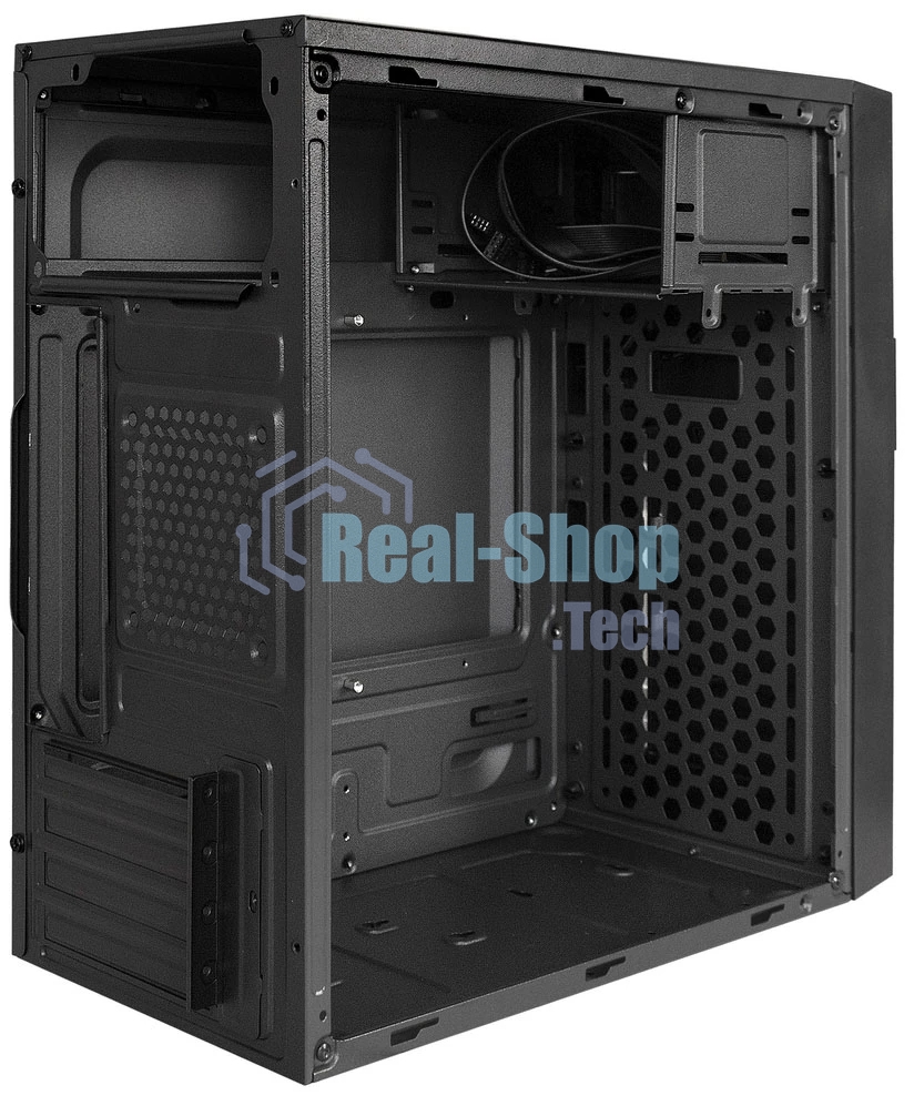 Компьютерный корпус Minitower ExeGate BAA-105-01-UNS500 (mATX, БП UNS500 с вент. 12см, 2*USB, аудио, черный)