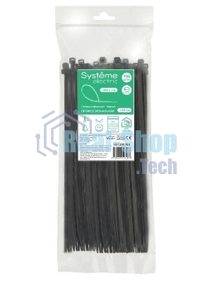 Стяжка кабельная SE IMT30076B 300х7.6 черный (уп. 100 шт)
