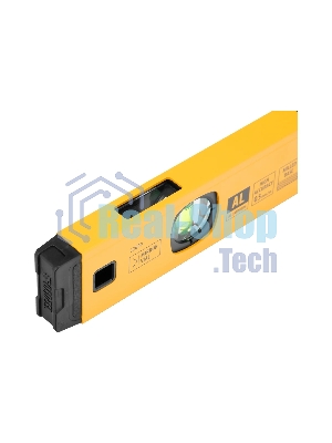 Уровень алюминиевый Denzel магнит., фрезерованный, 3 глазка (1 зеркал.), 0,5 мм/м, 400 мм