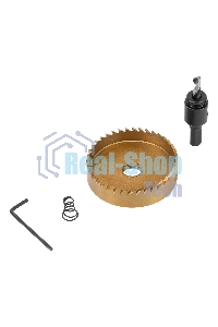 Коронка по металлу Denzel HSS, 68 мм, нитридтитановое покрытие