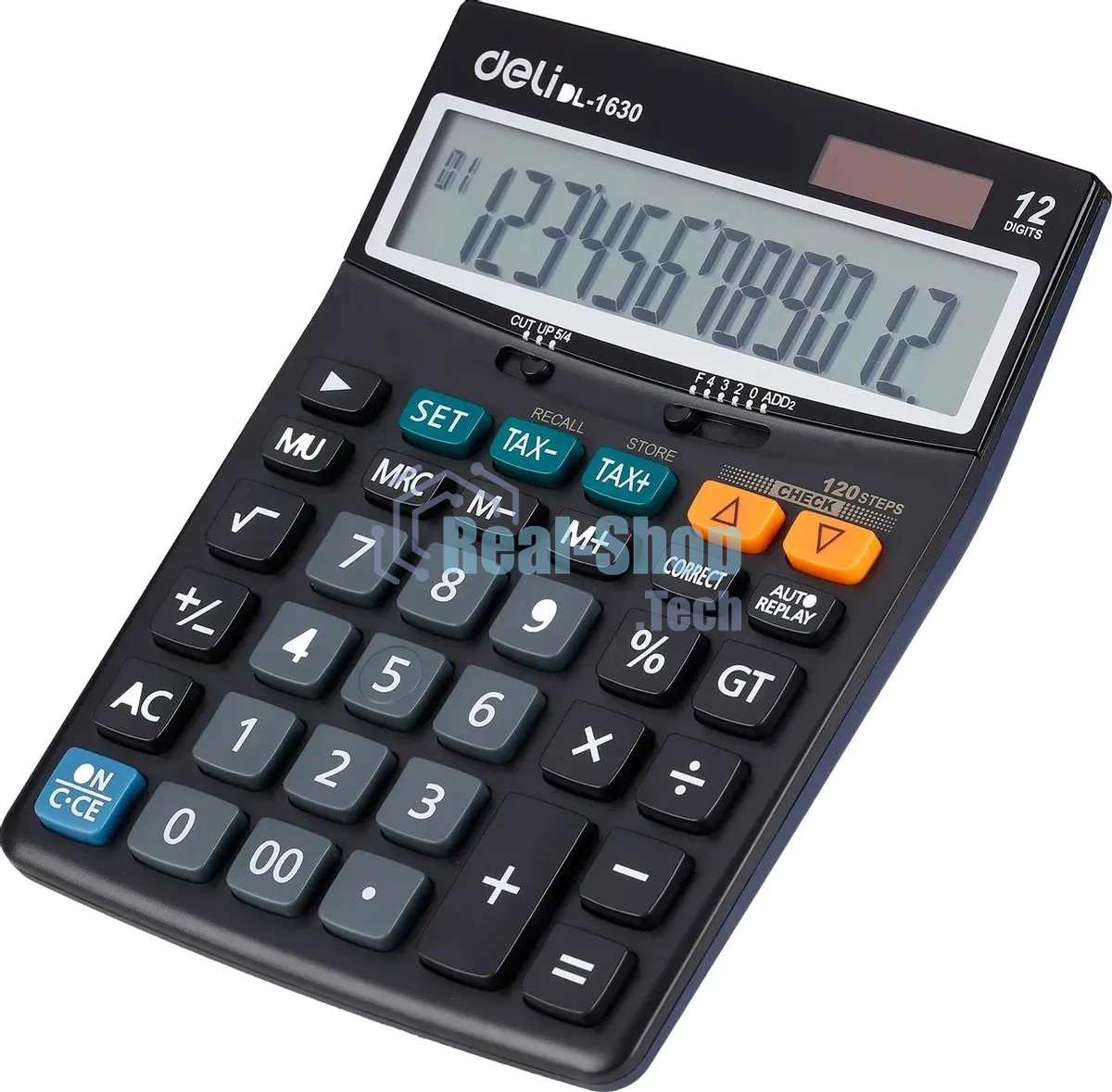 Калькулятор настольный Deli Core E1630 черный 12-разр.