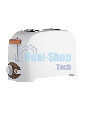 Тостер Centek CT-1420 (белый) 750 Вт, 7 уровней мощности, теплоизолированный корпус, функция отмены