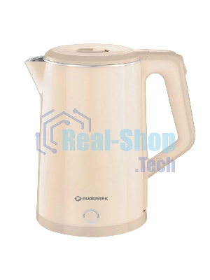 Чайник электрический Eurostek EEK-3029 кремовый, 2 л, 1500 Вт, технология двухслойного корпуса COOL TOUCH