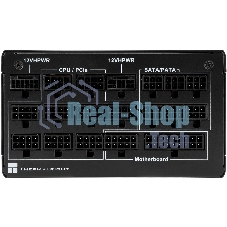 Блок питания Thermalright, 1350W 80+ Platinum (ATX, 3.0, PCIe 5.0, Full modular, 1x24(20+4)pin 600мм, 2xCPU 8(4+4)pin, 2xPCIe*2 8(6+2)pin, 2x12VHPWR PCIe 5.0 12+4pin 600мм, 6xSATA, 5xMOLEX4pin, Active, 120x120мм, 170x150x86мм, OPP, OVP, OTP, OCP, SCP, черный)