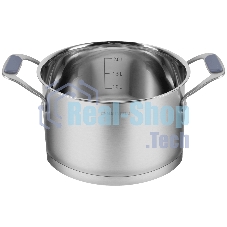 Кастрюля Maunfeld Madison MF30MS01CR из нержавеющей стали со стеклянной крышкой, 18см, 2,6л.