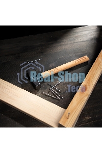 Молоток слесарный Denzel 600 г, кованый квадратный боек, буковая рукоятка