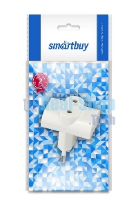 Разветвитель Smartbuy, 3 гнезда под плоскую вилку белый 6А 250B (SBE-06-A04-3)
