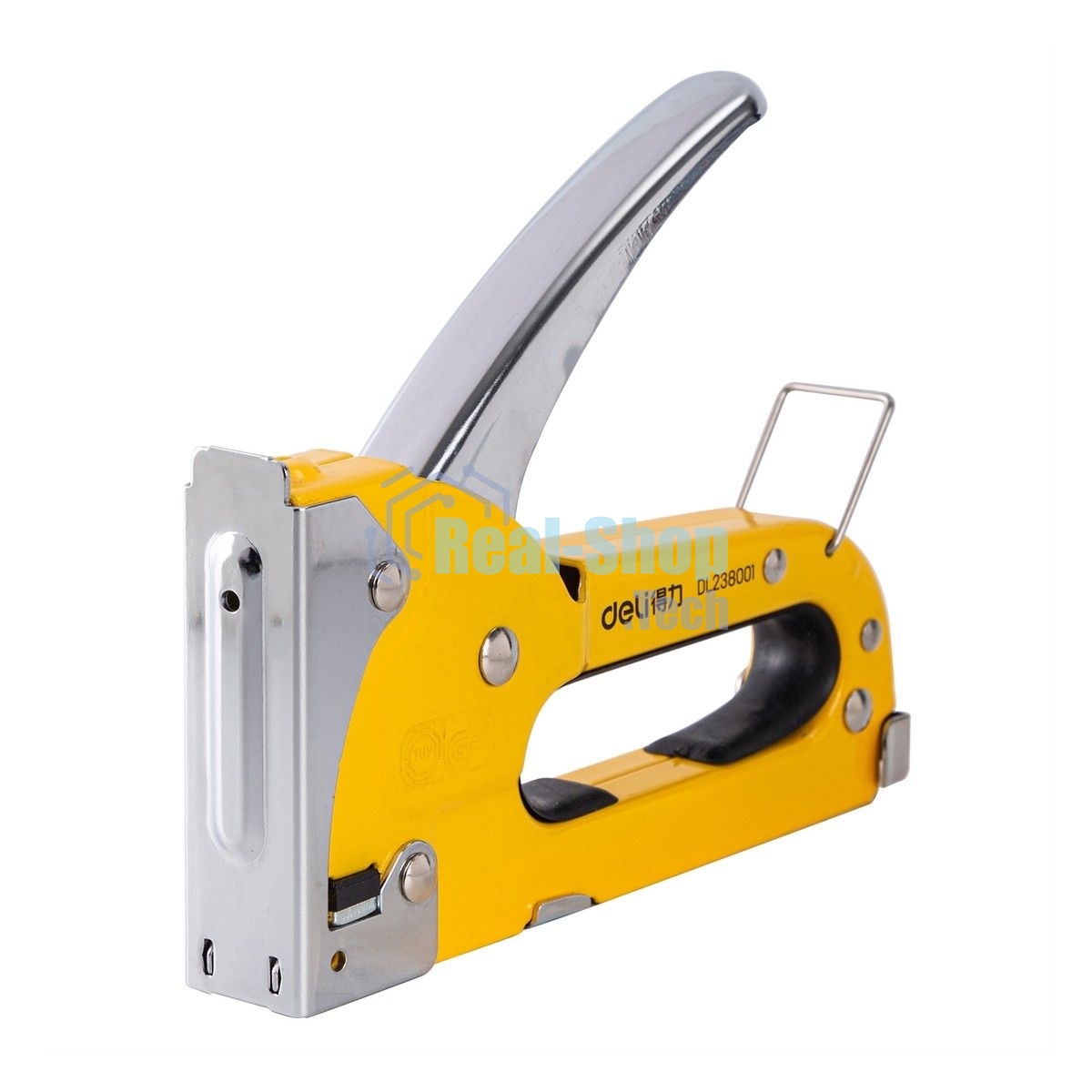 Мебельный степлер Deli DL238001 4-8мм. Полностью стальная конструкция.