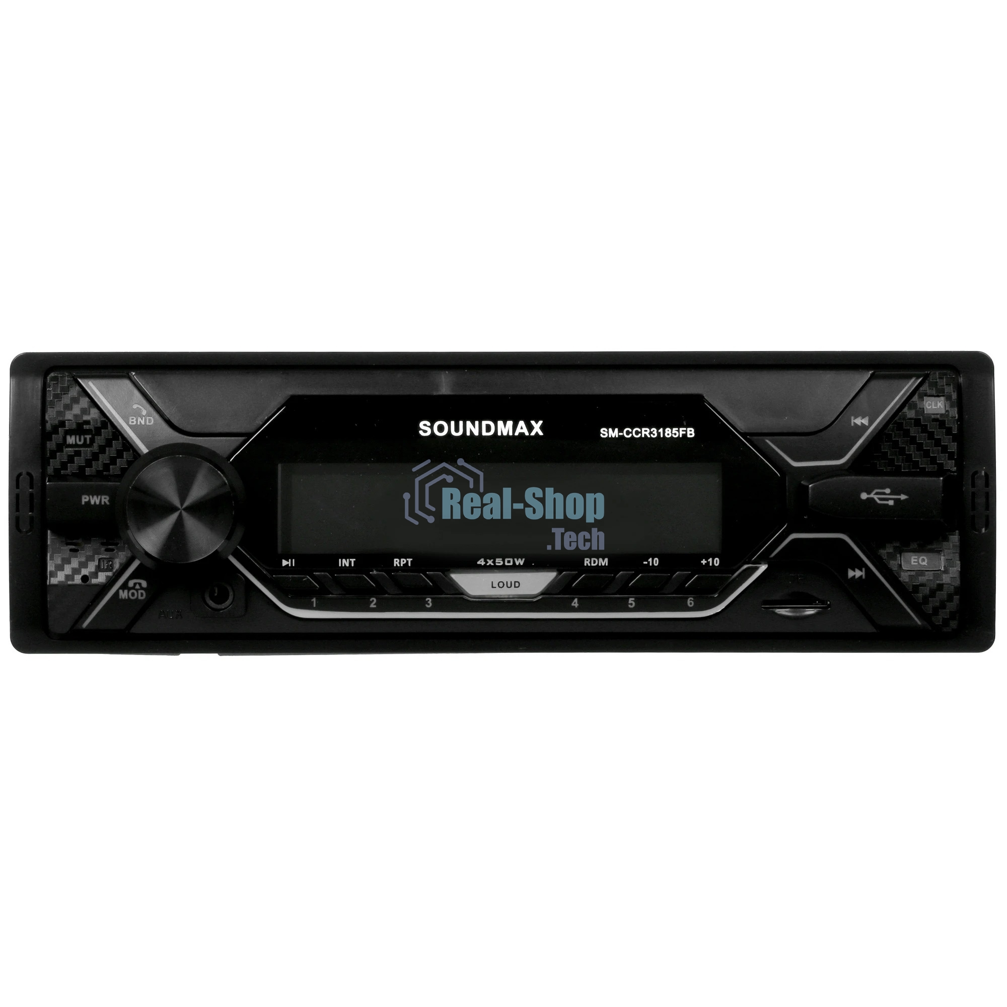 Автомагнитола Soundmax SM-CCR3185FB, 1 DIN, Bluetooth, USB Type-A, AUX