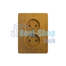 Розетка 2-м СП Glossa 16А IP20 без заземл. в сборе дер. дуб SchE GSL000520